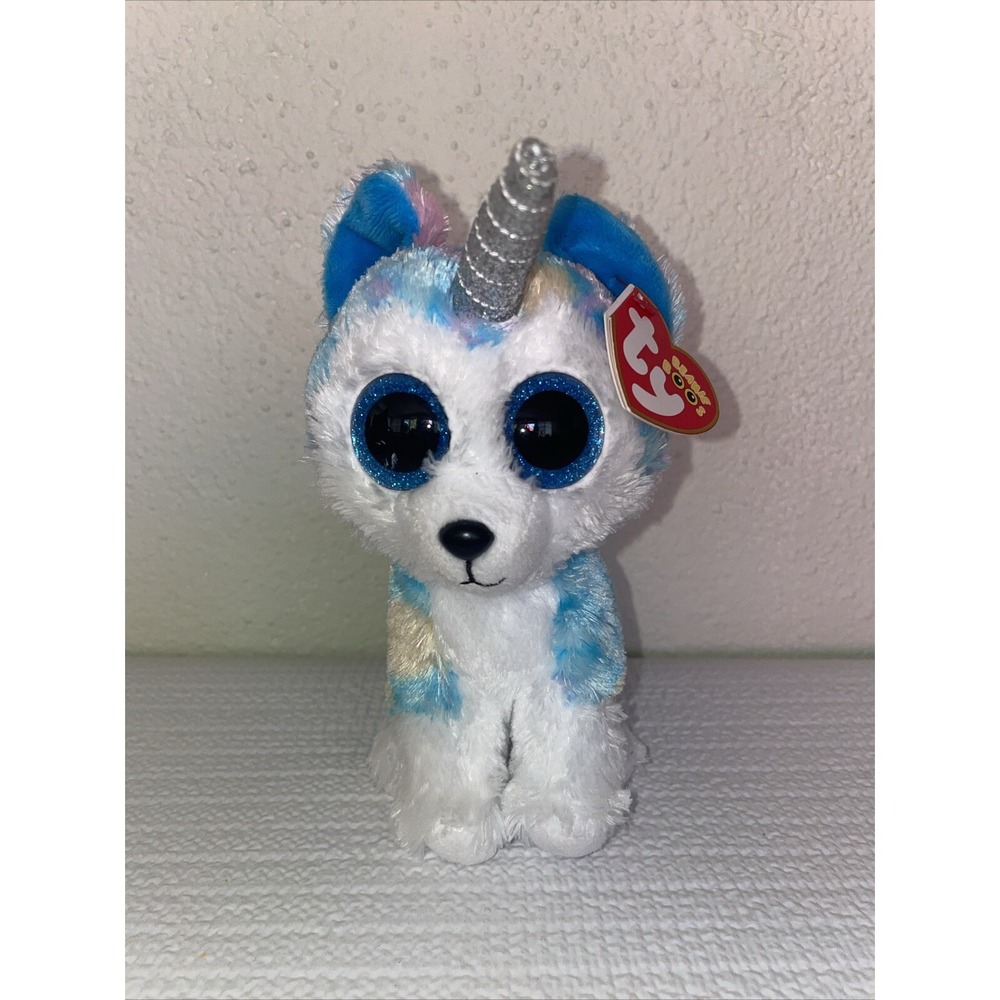 Ty Beanie Boos Helena the Unicorn Husky Dog 9 Inch Medium Plush MWMT 364589